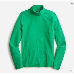 NWT J. Crew Brilliant Kelly Green Tissue Turtleneck